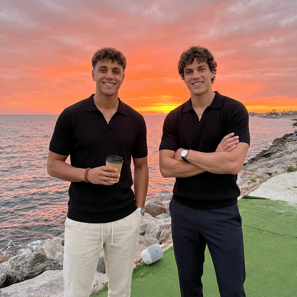 Polo Retro Riviera – Textura Premium y Estilo Transpirable