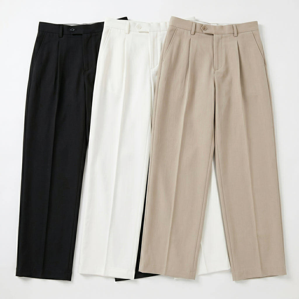 Pantalón ancho con caída ligera – estilo holgado