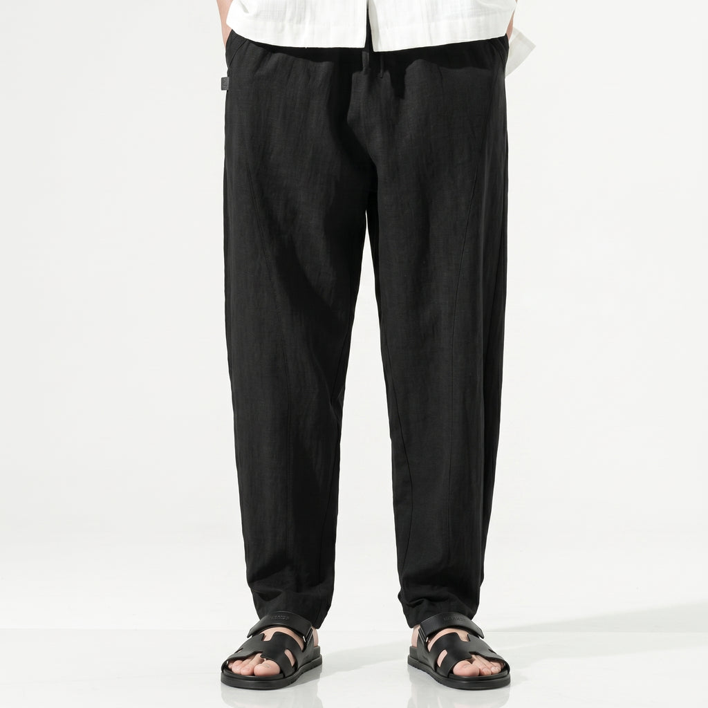 Pantalones Essential Linen Straight Trouser