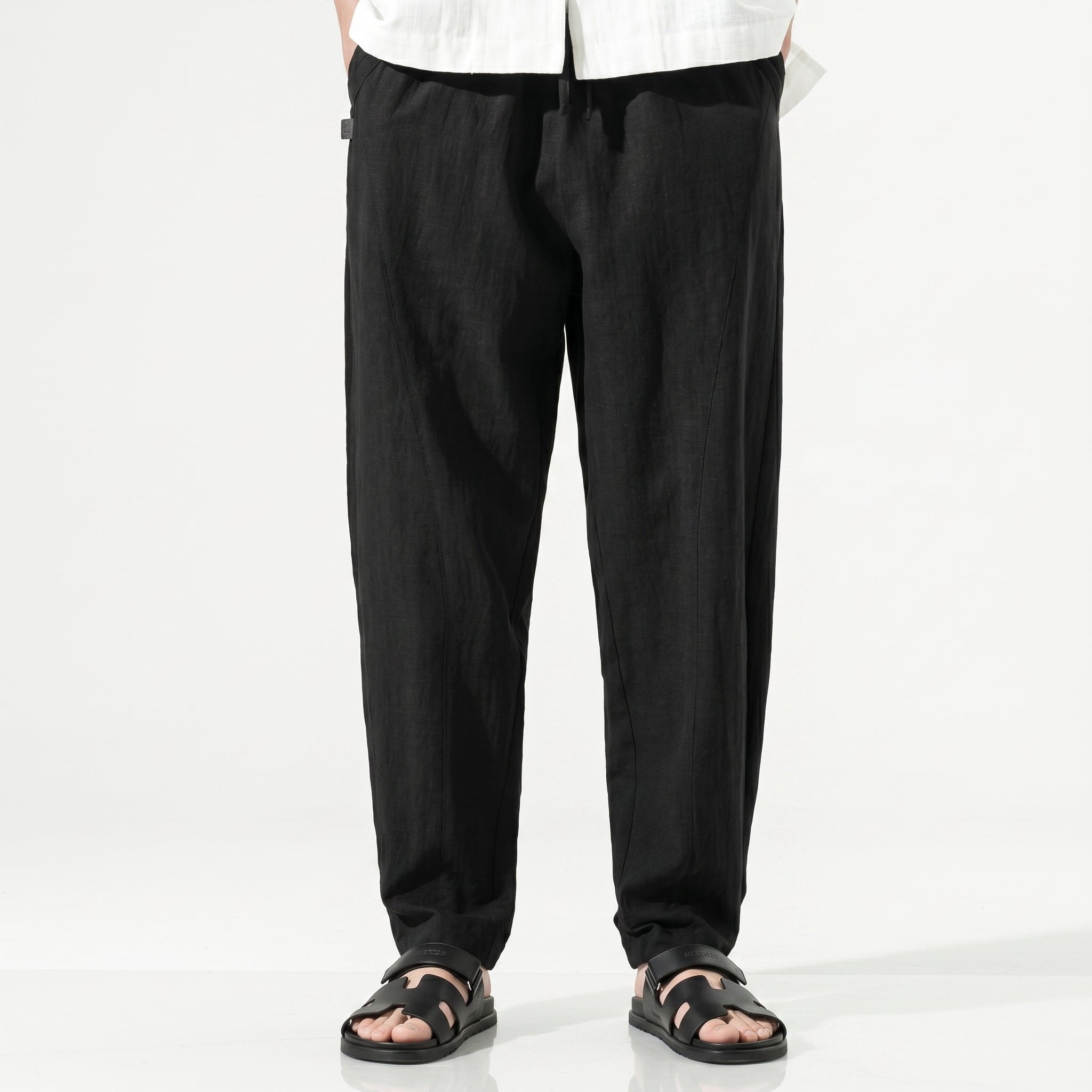 Pantalones Essential Linen Straight Trouser