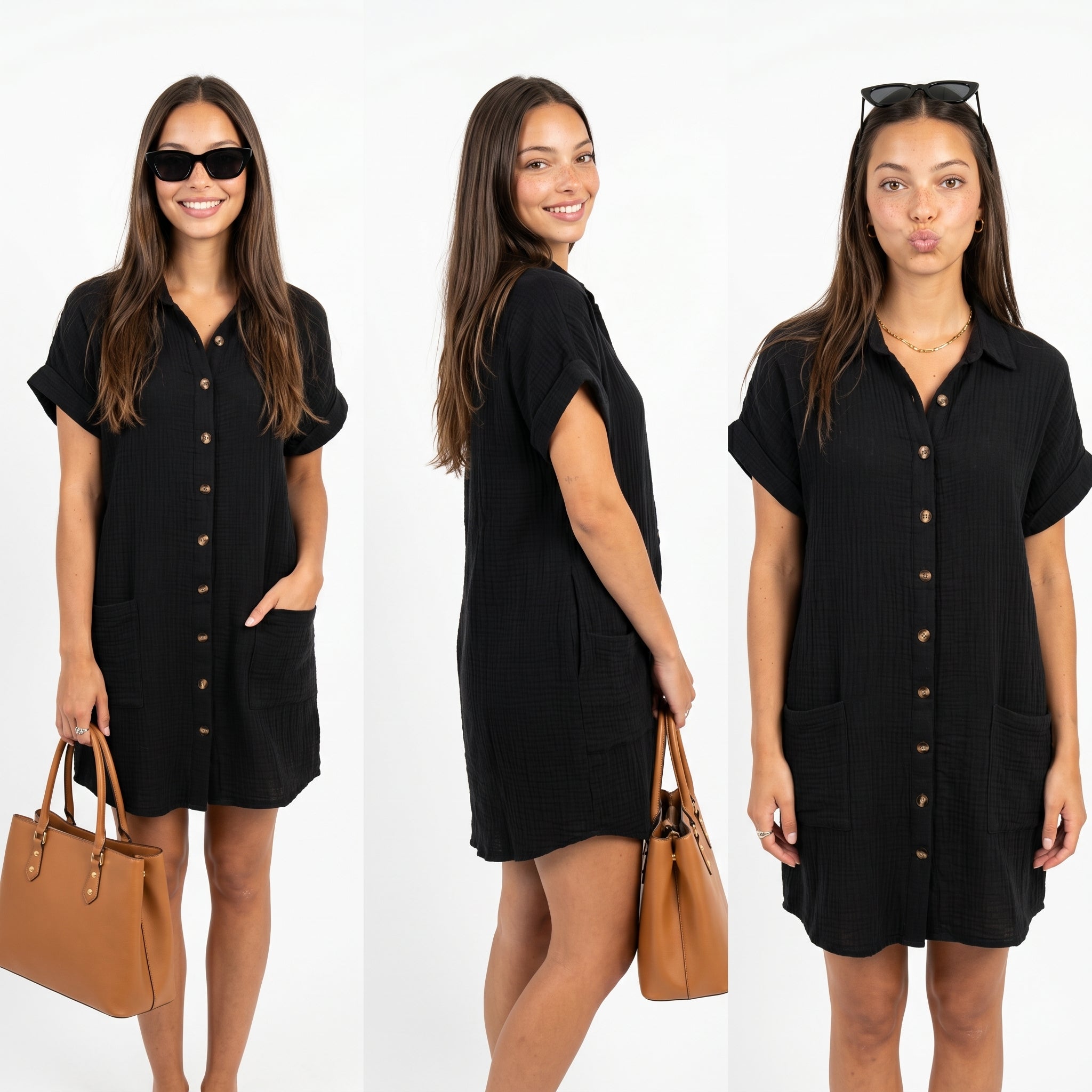Marbella | Vestido con Cuello en V de lino.