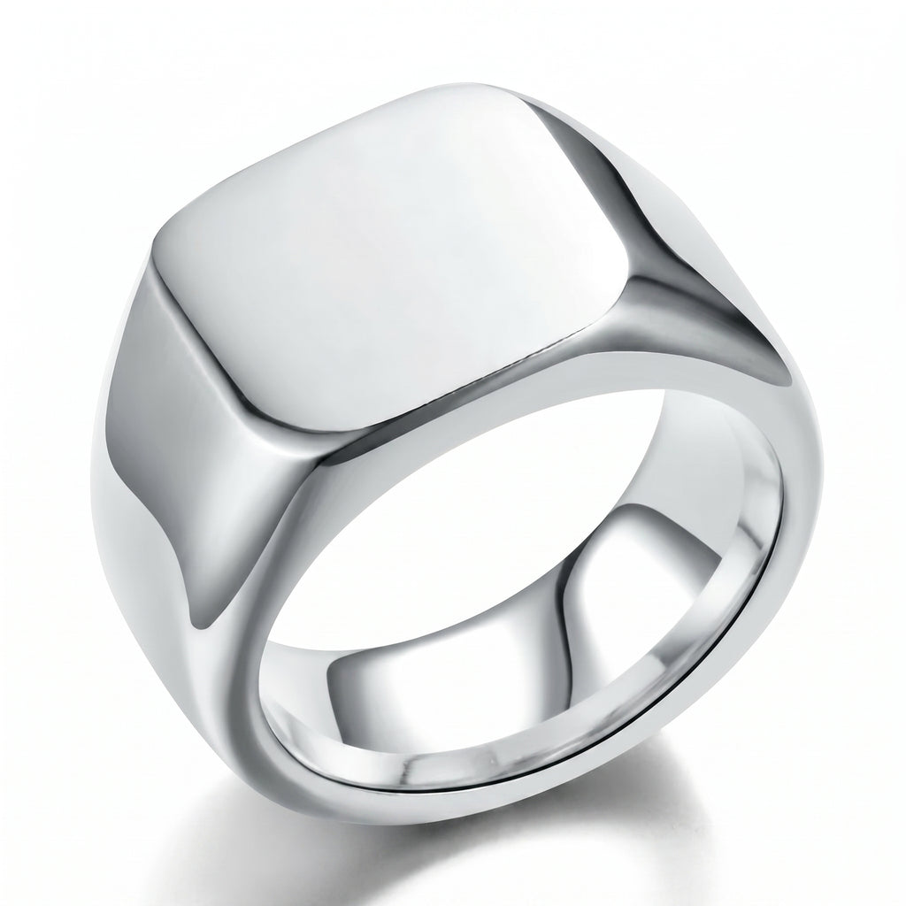 Anillo Sello Heritage: Minimalismo Atemporal.