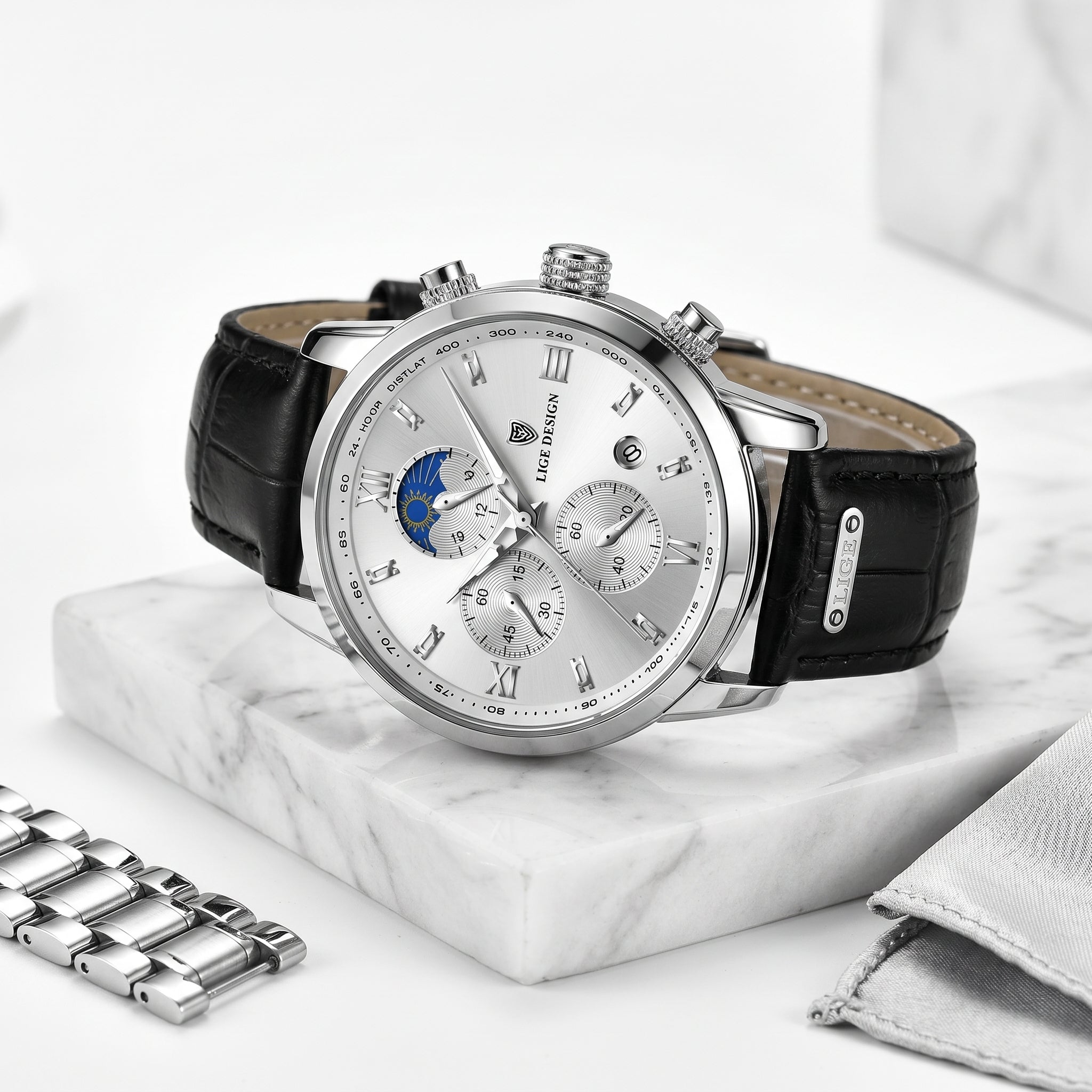 Reloj Quartz Elite – Multifunción y Estilo Premium