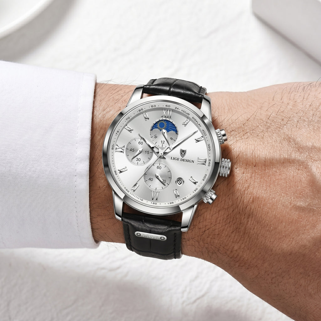 Reloj Quartz Elite – Multifunción y Estilo Premium