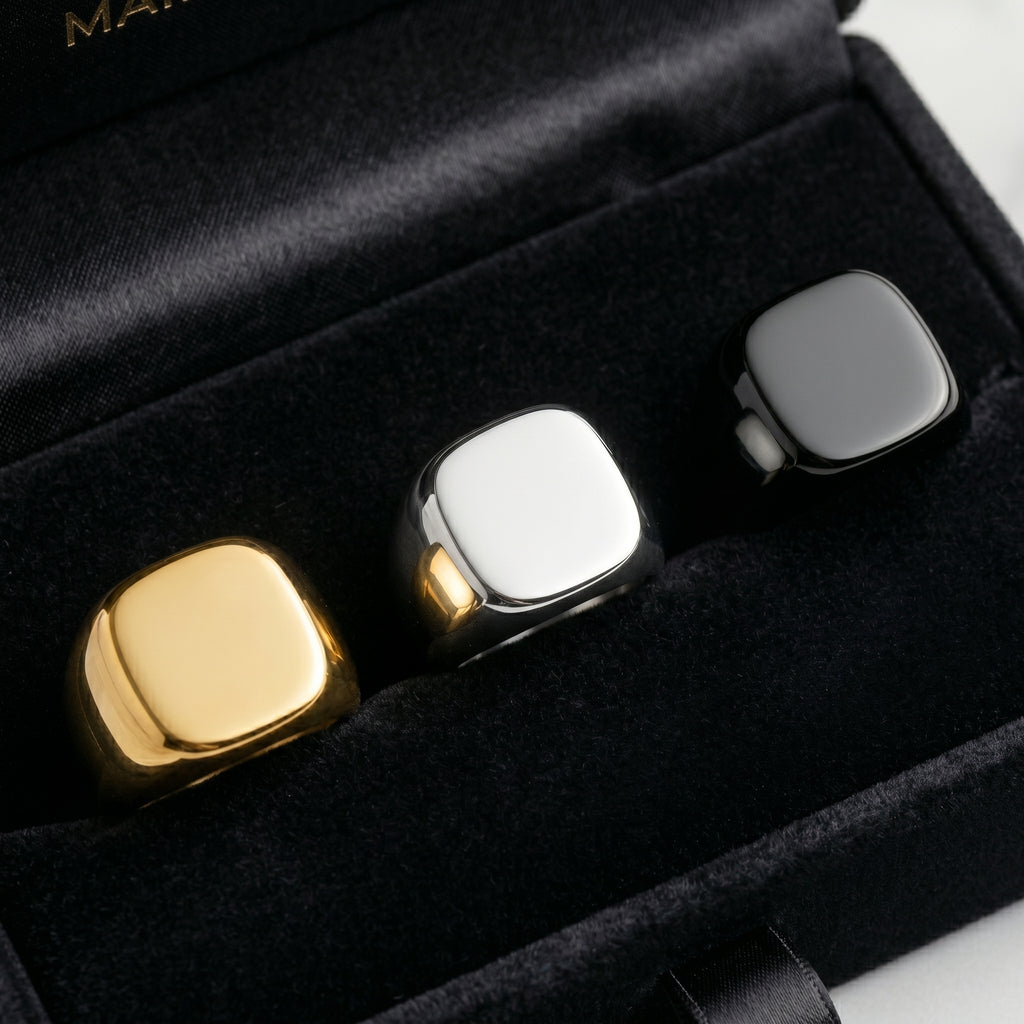 Anillo Sello Heritage: Minimalismo Atemporal.