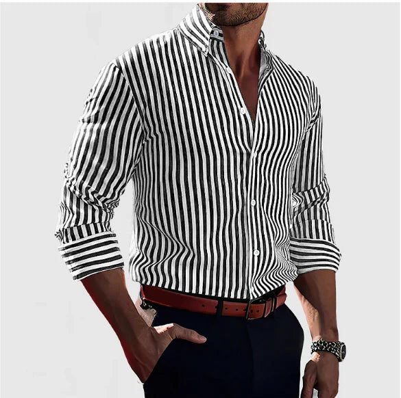 Camisa Signature Rayada – Lujo Discreto