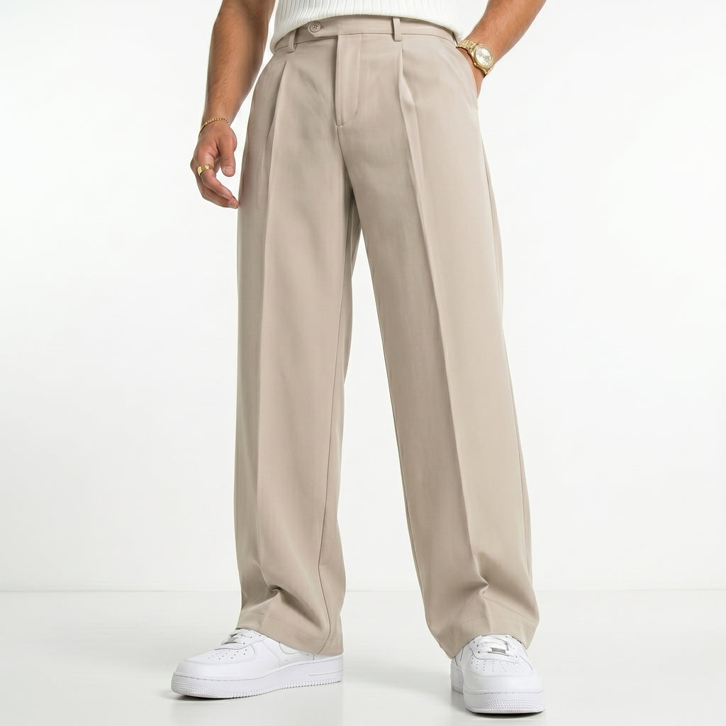 Pantalón ancho con caída ligera – estilo holgado
