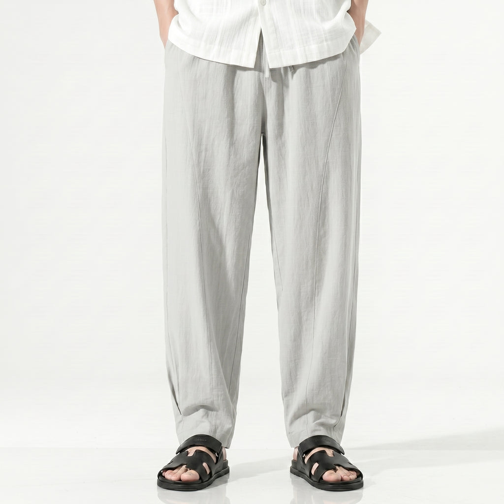 Pantalones Essential Linen Straight Trouser
