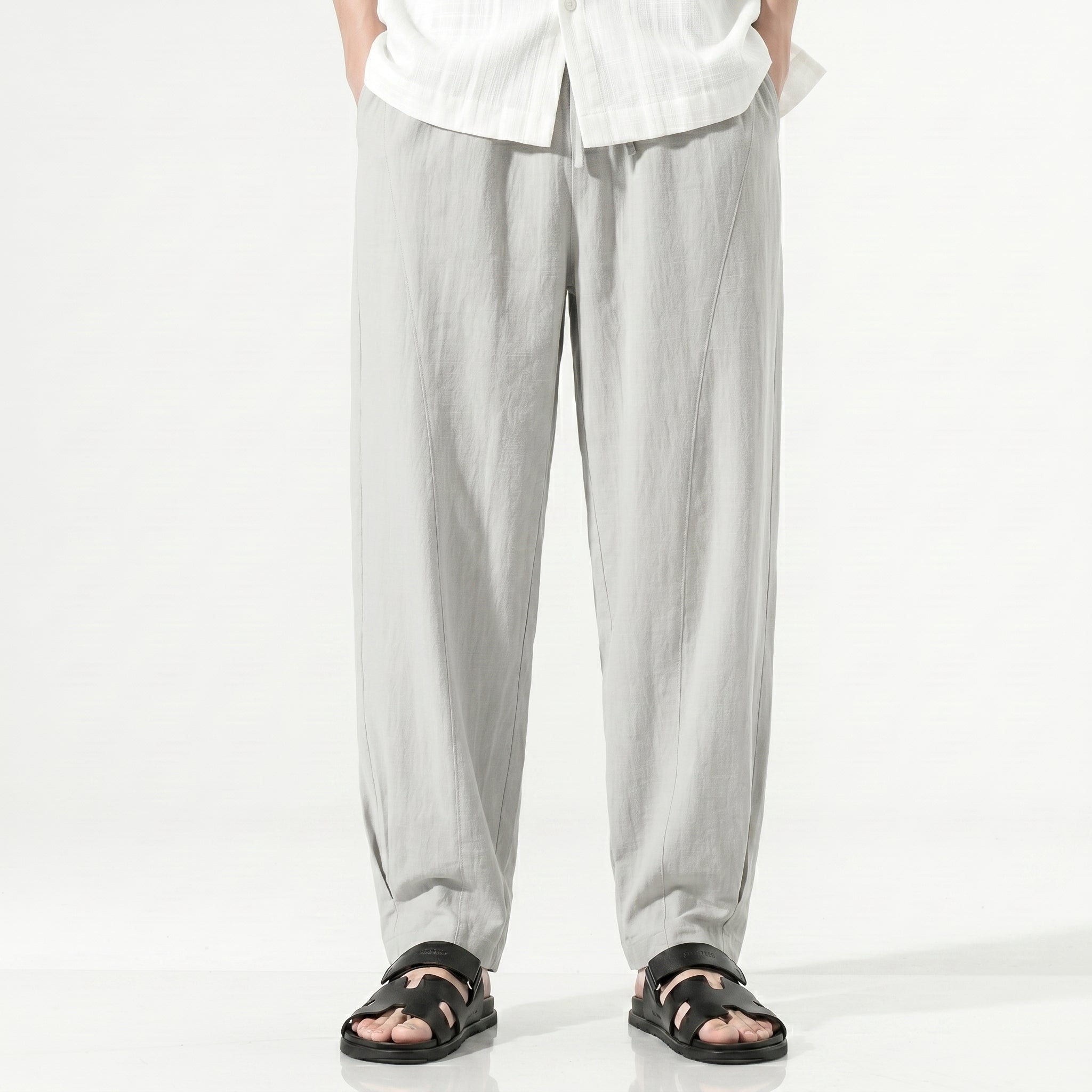 Pantalones Essential Linen Straight Trouser
