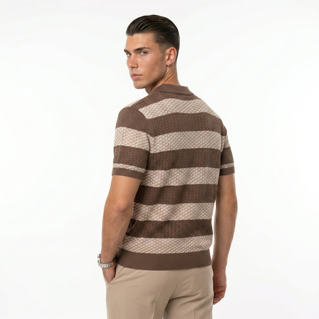 Polo Saint-Tropez Rayado – Punto Premium Atemporal
