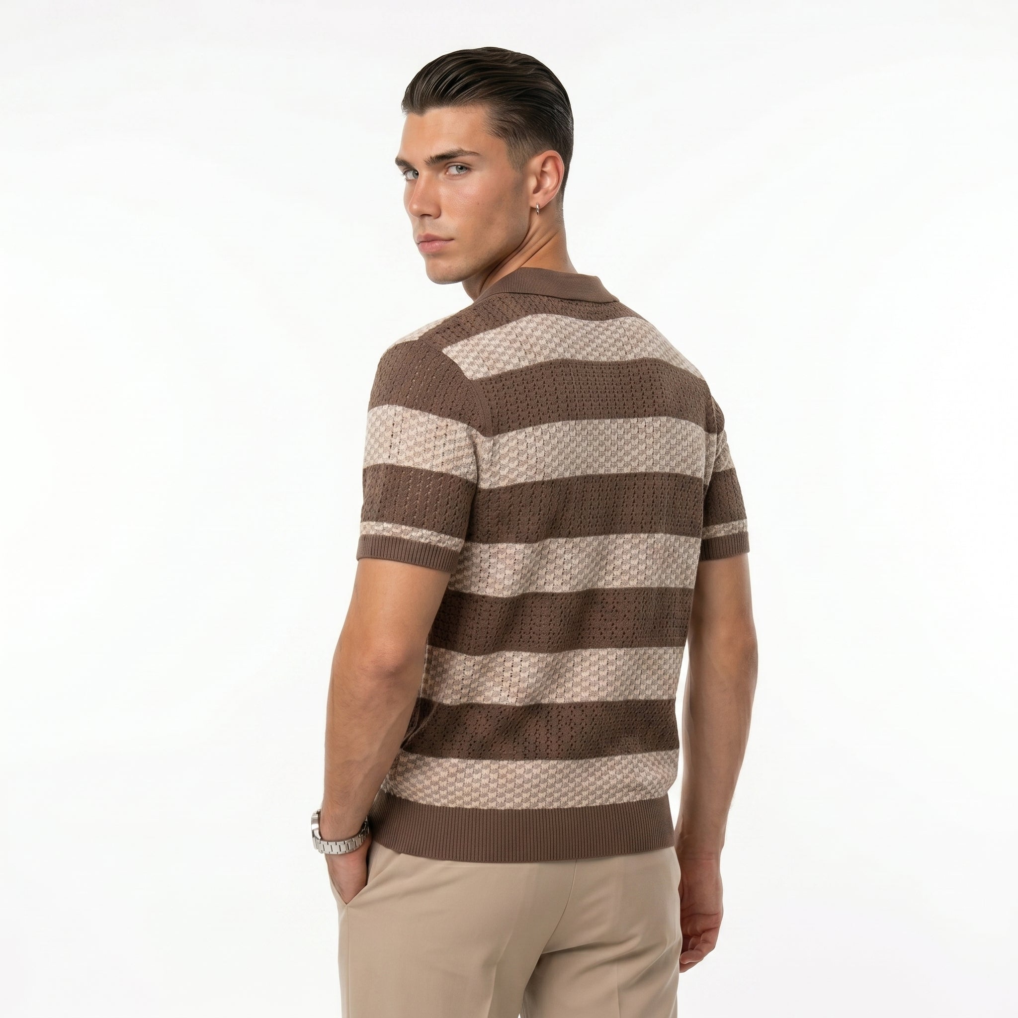 Polo Saint-Tropez Rayado – Punto Premium Atemporal