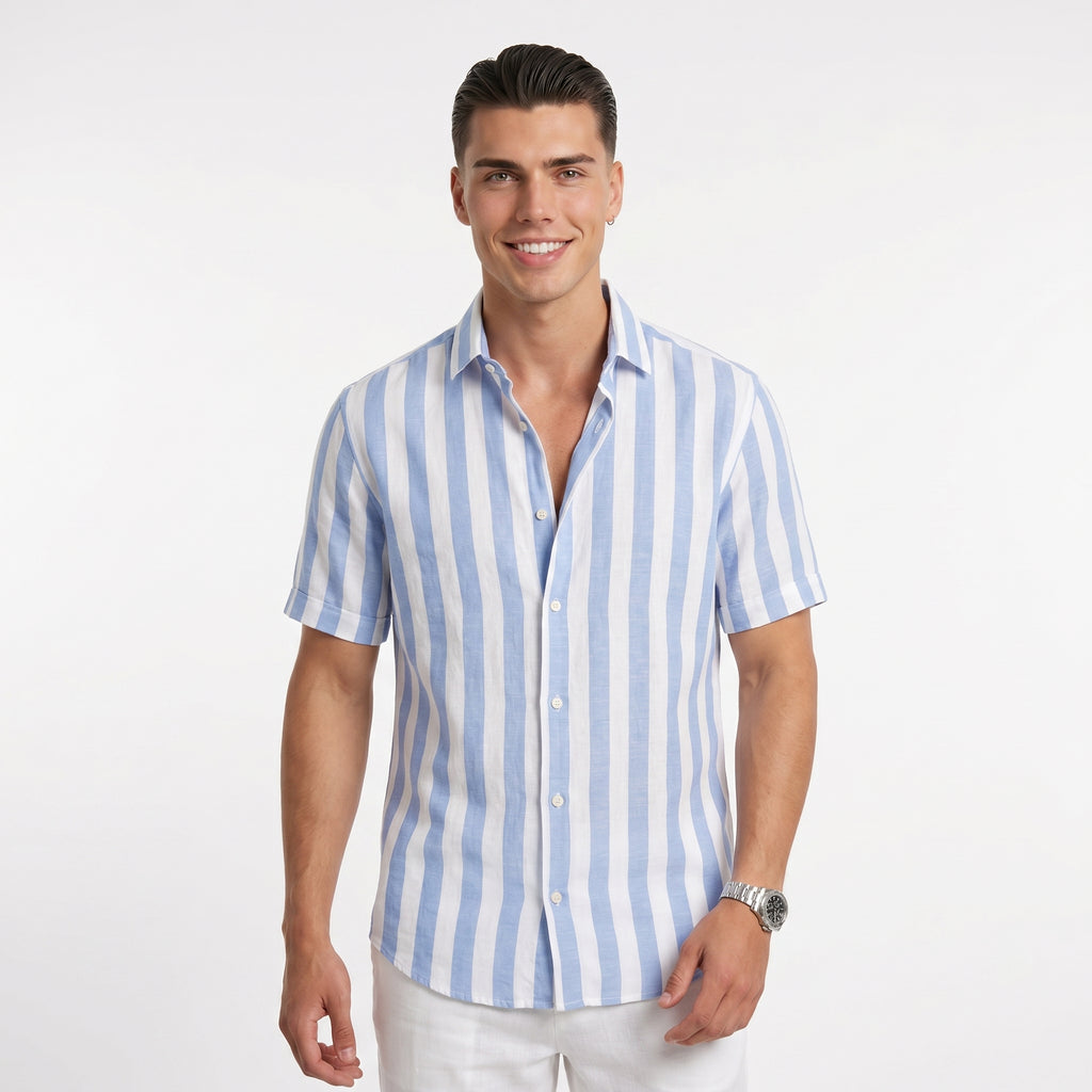 Camisa AMALFI en Punto de Raya Teñida