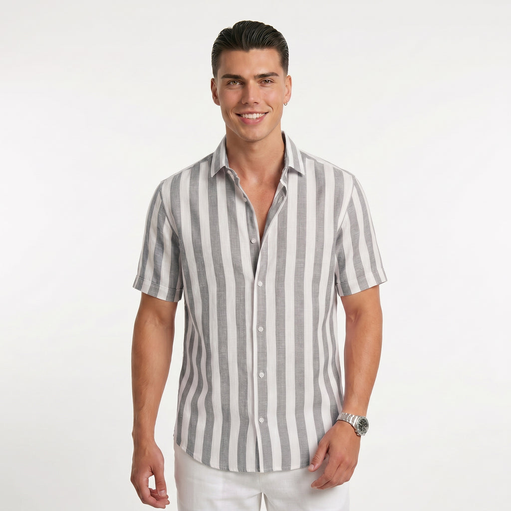 Camisa AMALFI en Punto de Raya Teñida