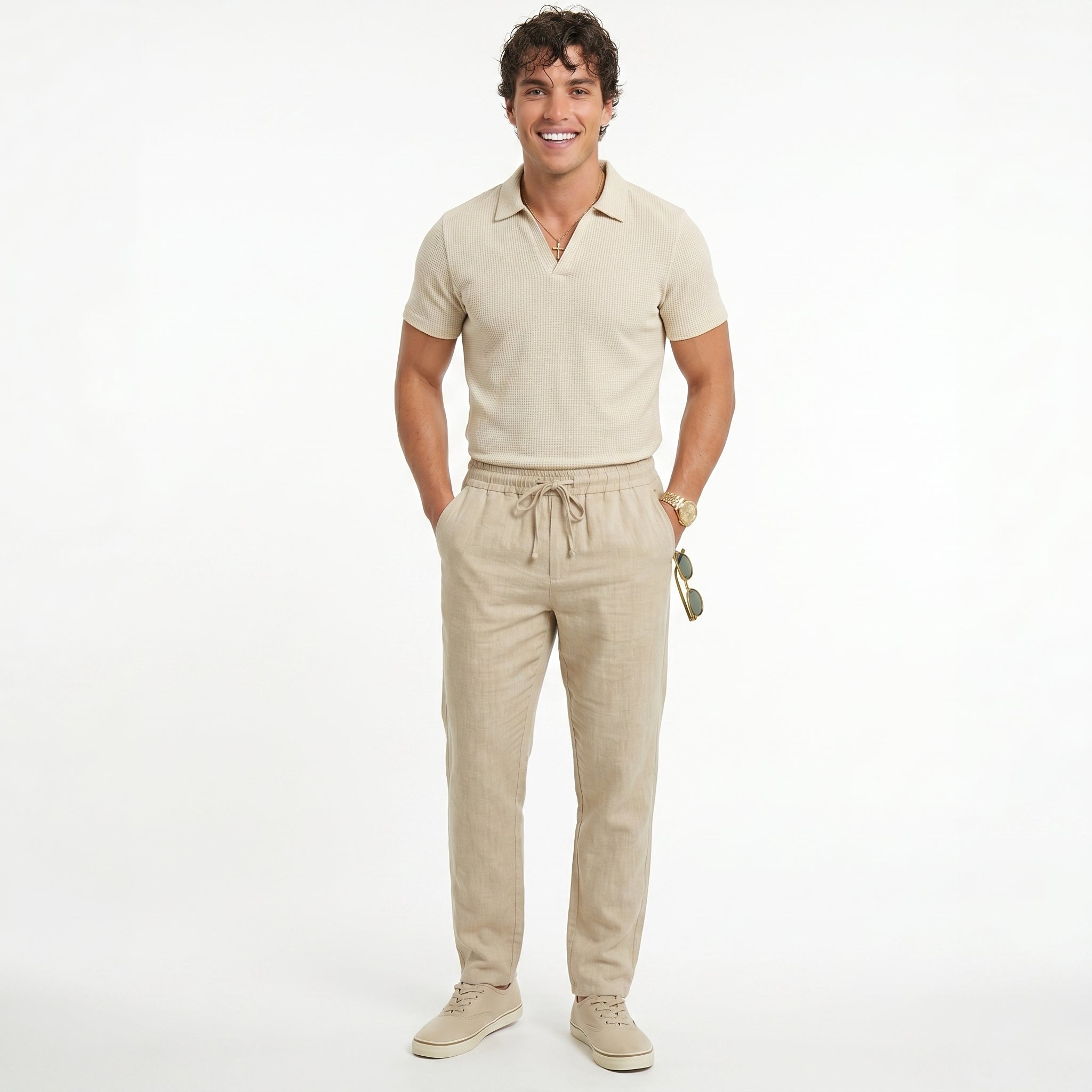Pantalones de Lino transpirables