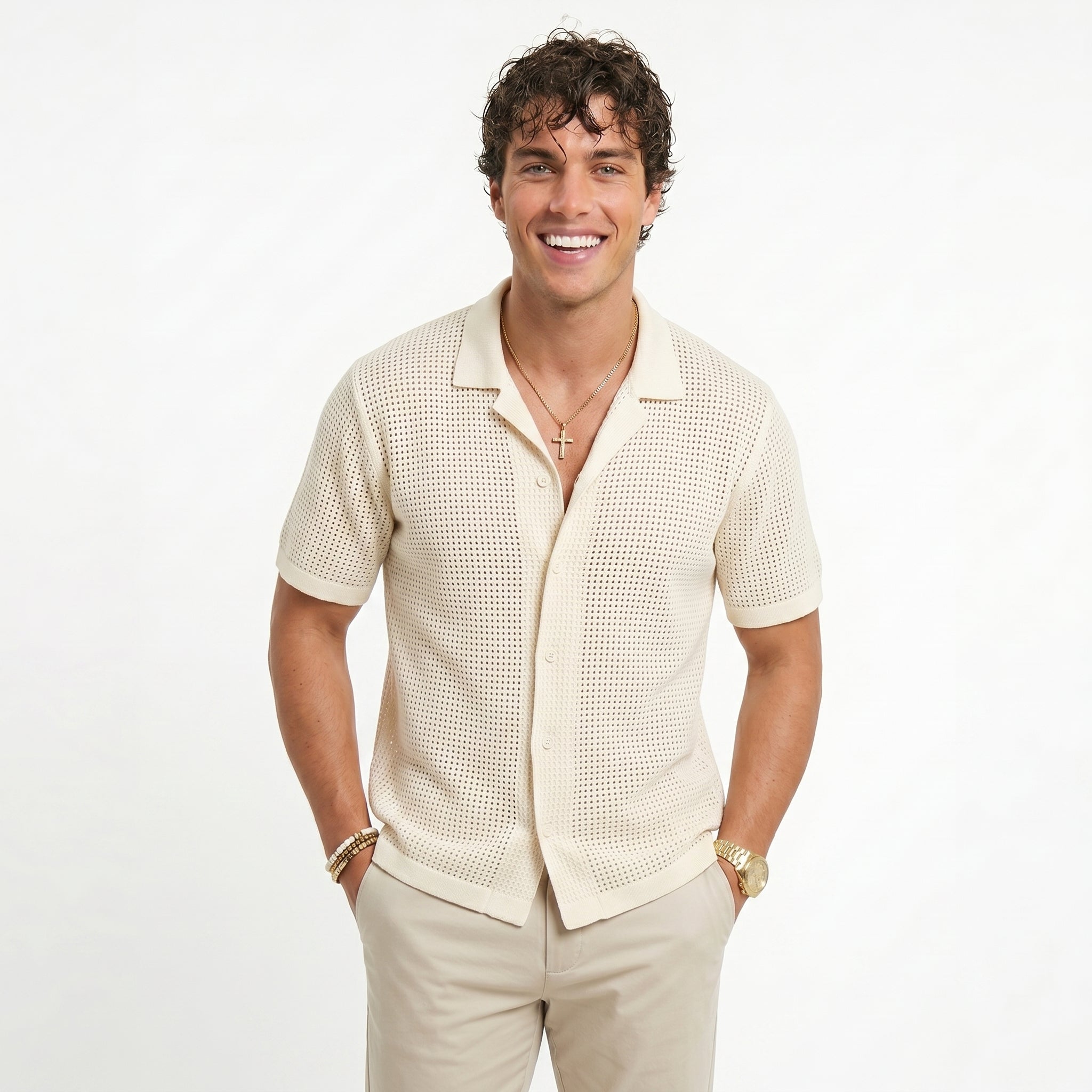 Camisa Playera Slim Fit - Estilo veraniego