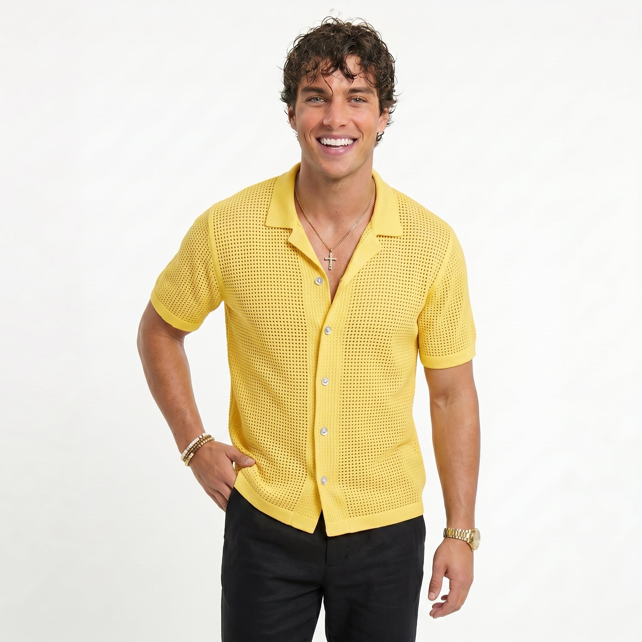 Camisa Playera Slim Fit - Estilo veraniego